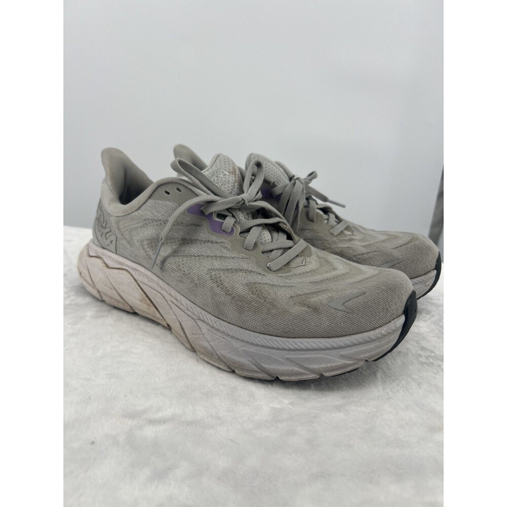 Hoka One One Arahi 6 Womens 8 D Wide Harbor Mist Silver Running Athletic Sneaker